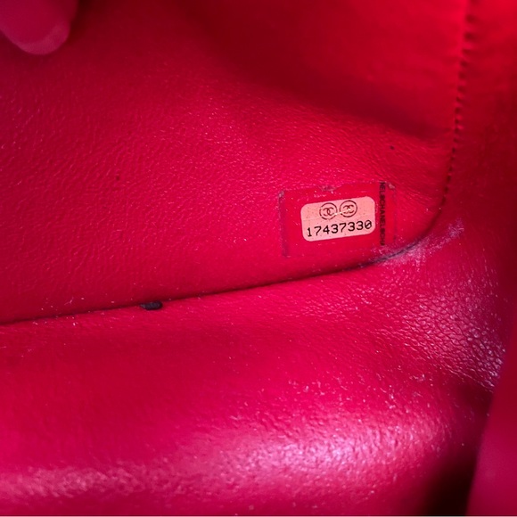 Authentic CHANEL Red Leather Jumbo Double Flap Bag Purse Silver Hardware RARE! - Picture 6 of 16